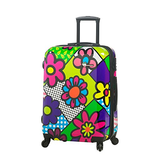 Mia Toro Flower Largo Hardside 24 Inch Spinner, Flowery