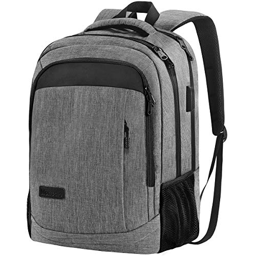 Photo 1 of Monsdle Travel Laptop Backpack Anti Theft Water Resistant Backpacks School Computer Bookbag with USB Charging Port for Men Women College Students Fits 15.6 Inch Laptop (Grey)