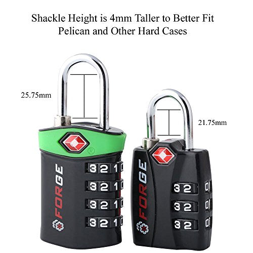 forge 4 digit tsa lock with inspection indicator