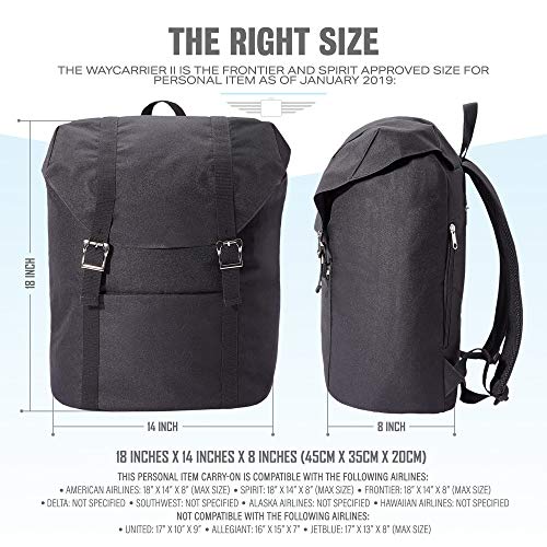 alaska carry on luggage size