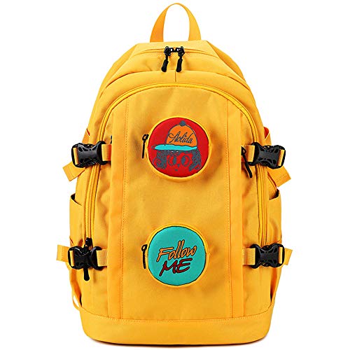 trendy yellow backpack