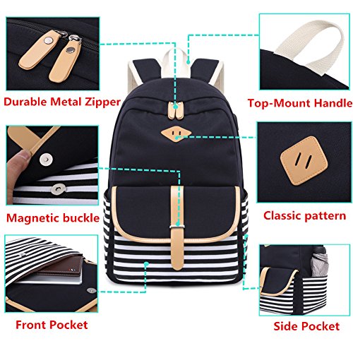 Shop Canvas School Backpack USB College Bookb – Luggage Factory