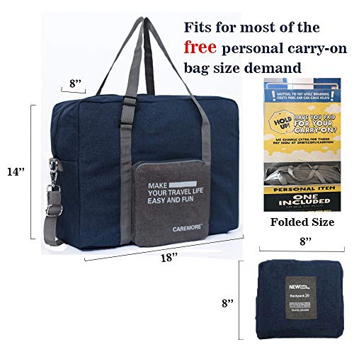 Spirit Airline Personal Item Carry-on Bag Unisex's Lightweight Foldable ...
