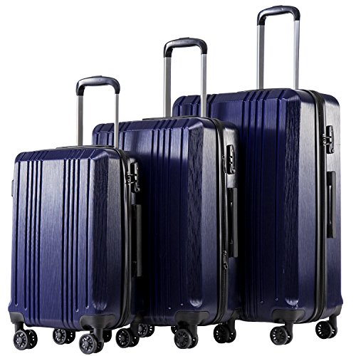 Photo 1 of Coolife Luggage Expandable Suitcase PC+ABS 3 Piece Set with TSA Lock Spinner 20in24in28in
