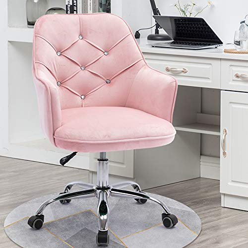 pink velvet office chair nz