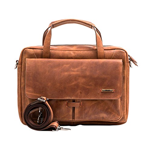 Velez Mens Genuine Colombian Leather Business Travel Briefcase Laptop ...