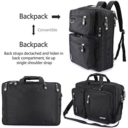 FreeBiz Laptop Backpack Messenger Bag-Hybrid Briefcase Backpack Vintage ...