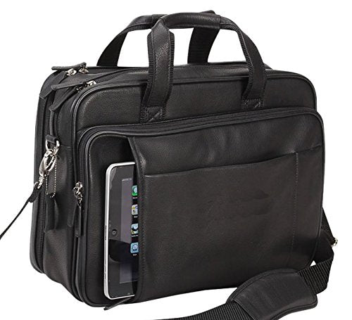 Shop Bellino Leather Laptop Briefcase Black – Luggage Factory