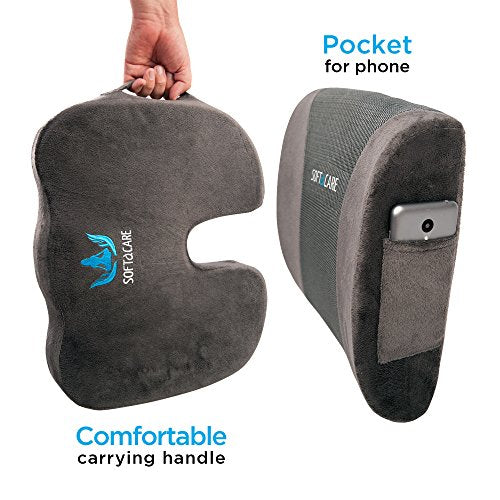 softacare seat cushion and lumbar support pillow