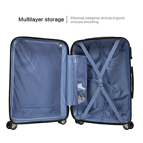Carry On Luggage 20 Inch Lightweight Hardside with Spinner Wheels Pure ...