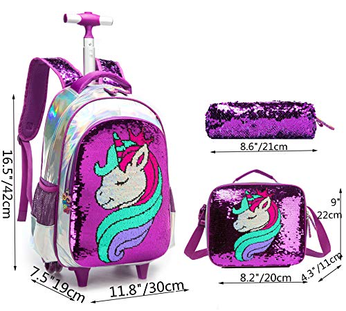 Shop Girls Rolling Backpack Kids Backpacks Wi Luggage Factory