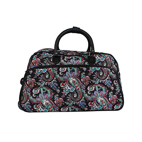 World Traveler 21-Inch Carry-On Rolling Duffel Bag, Paisley, One Size