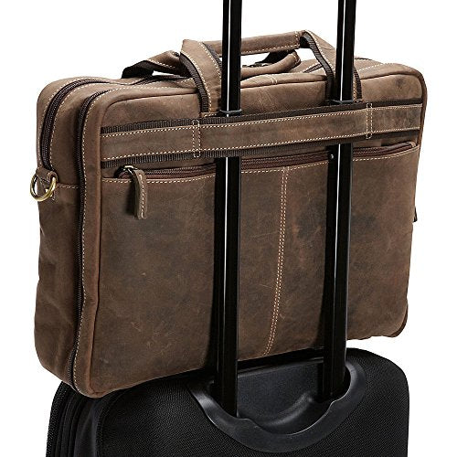 Bellino Tuscany Computer Leather Case, Briefcase Bag, Brown
