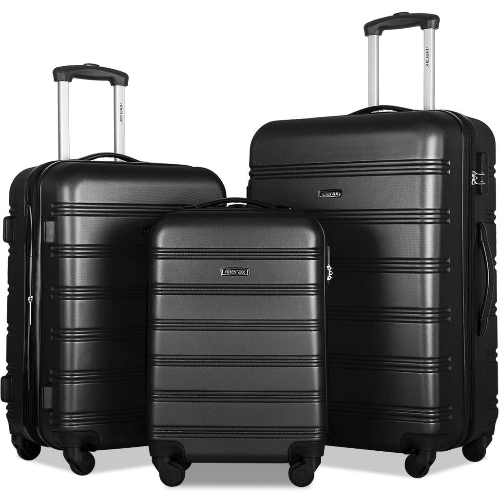 Merax Travelhouse Luggage Set 3 Piece Expandable Lightweight Spinner ...