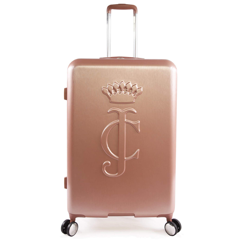 juicy couture luggage black and rose gold