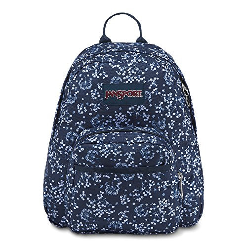 jansport navy blue floral backpack