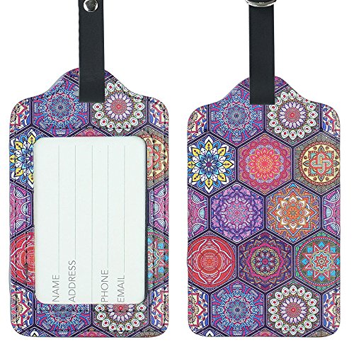 pu leather luggage tag