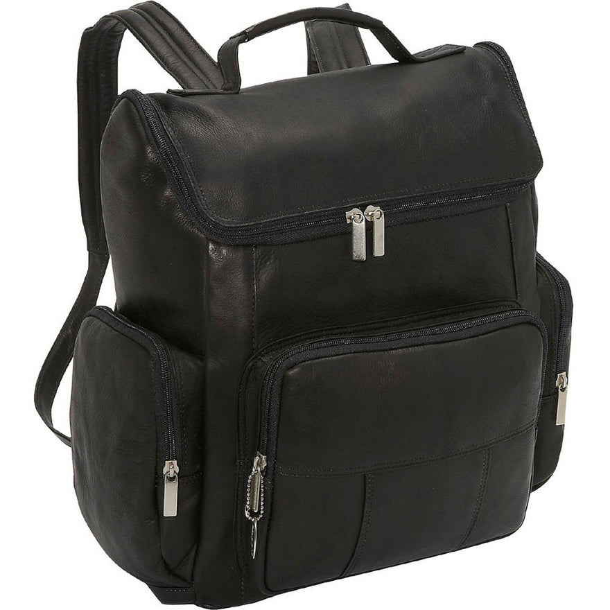 David King Mult-Pocket Leather Backpack