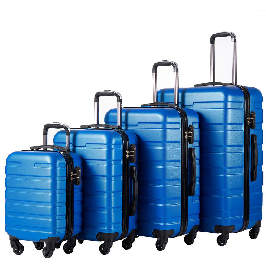 COOLIFE Luggage 3 Piece Set Suitcase Spinner Hardshell Lightweight TSA ...