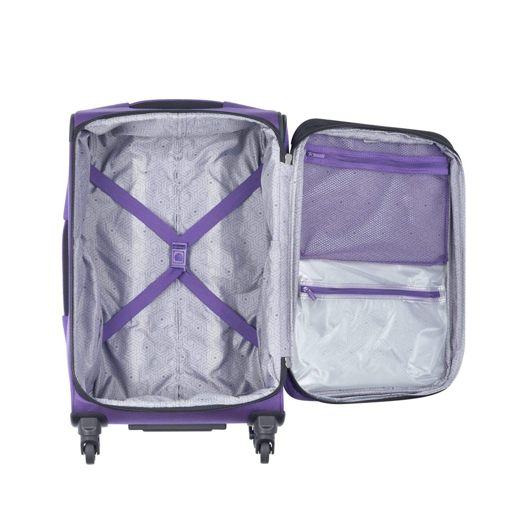 Delsey Paris Luggage Sky Max Carry On Expandable Spinner Suitcase, Purple