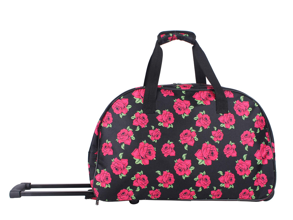 Betsey Johnson Luggage Designer Pattern Suitcase Wheeled Duffel Carry