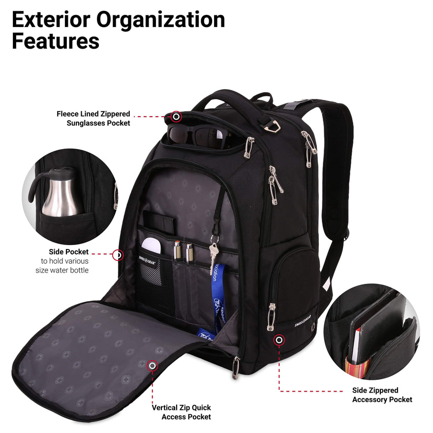 SWISSGEAR Large ScanSmart Laptop Backpack | TSA-Friendly Carry-on ...