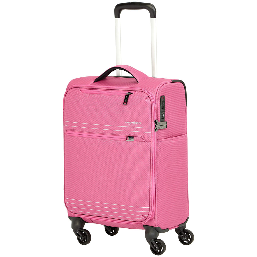 AmazonBasics Lightweight Luggage, Softside Spinner Travel Suitcase with ...