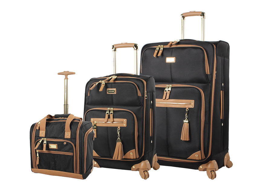 Steve Madden Luggage 3 Piece Softside Spinner Suitcase Set Collection ...