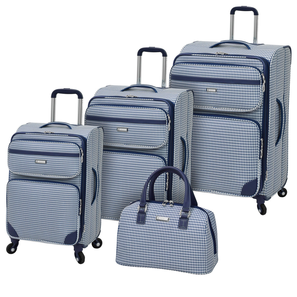 london fog suitcase blue