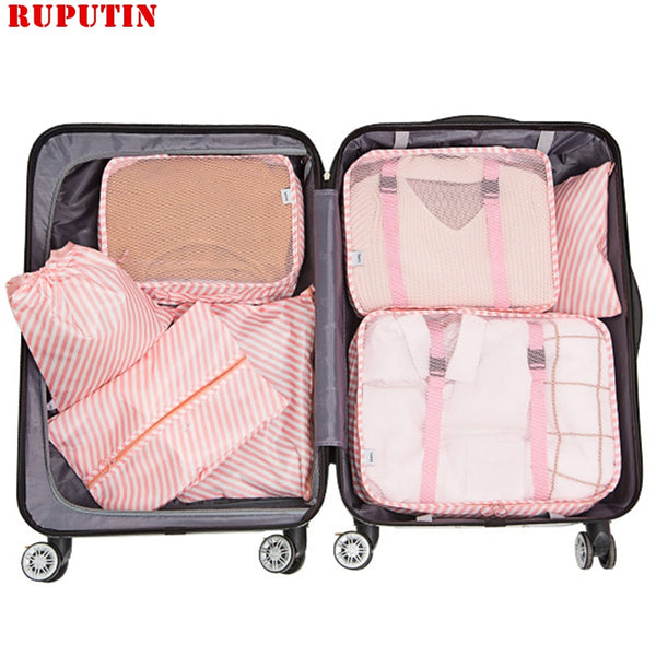 RUPUTIN-7PCS-Set-Travel-Mesh-Bag-In-Suitcase-Luggage-Organizer-Packing ...