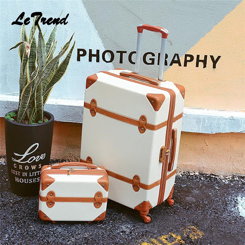 vintage travel photography luggage