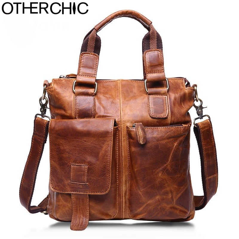 Otherchic Retro Genuine Leather Bags Men Vintage Men'S Messenger Bags ...