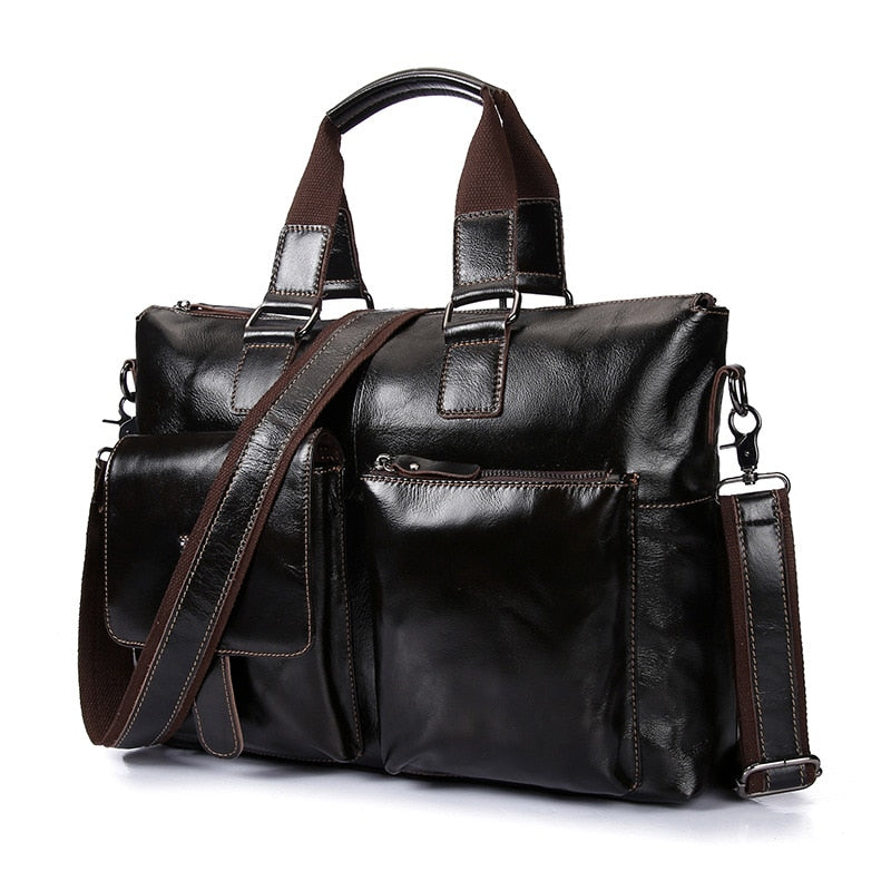 New Genuine Leather Business Briefcase Men Handbags Shoulder Crossbody ...