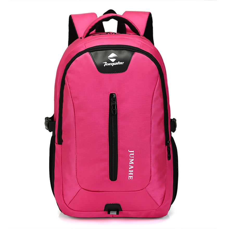 Causl Neutral Nylon Backpack Solid Color Men Travel Student School ...