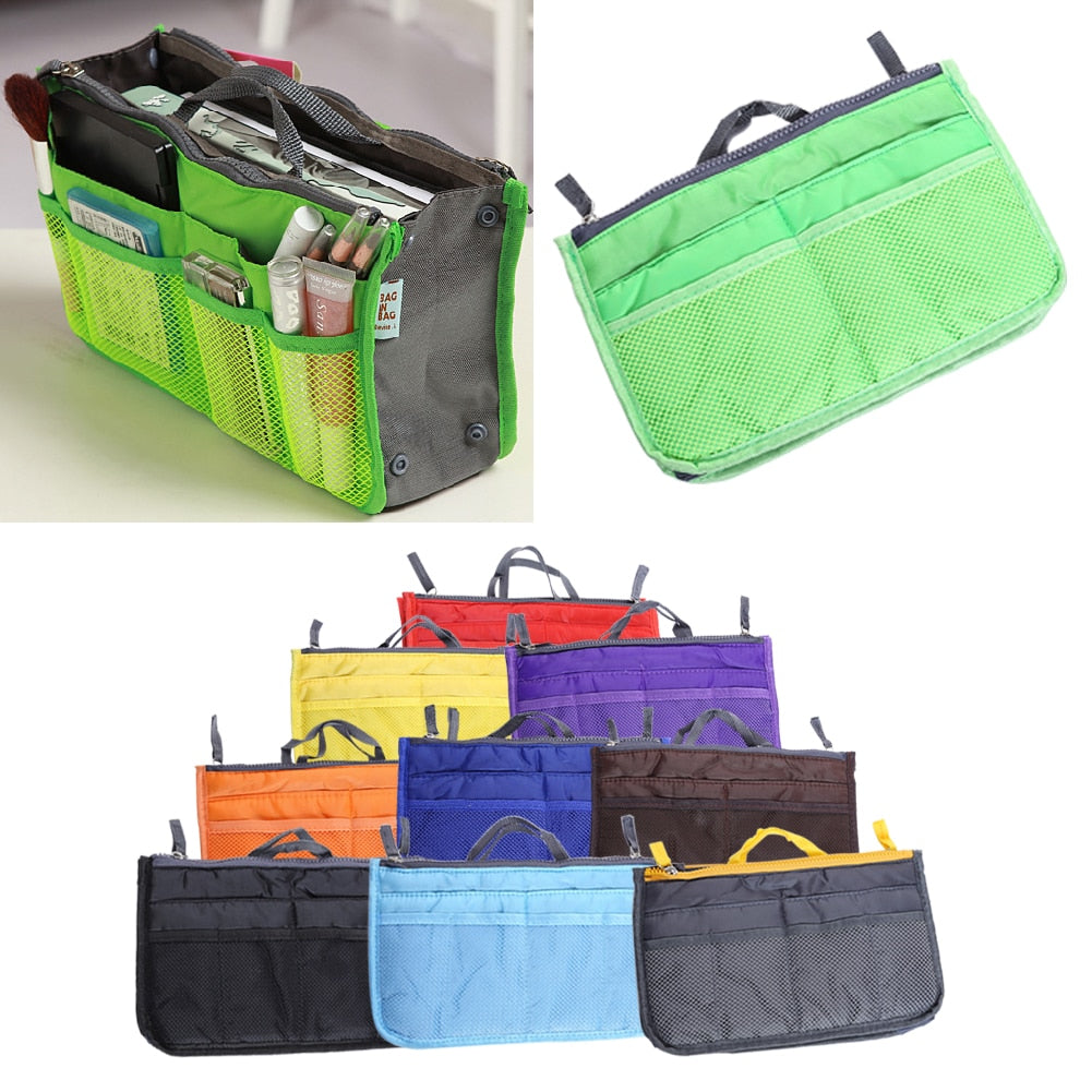 Multi-Functional Travel Storage Bags Cosmetic Bag Double-Layer Zipper ...