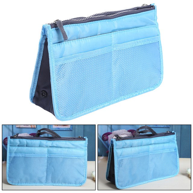 Multi-Functional Travel Storage Bags Cosmetic Bag Double-Layer Zipper ...