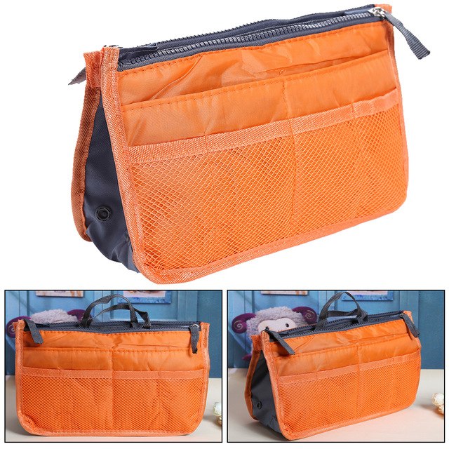 Multi-Functional Travel Storage Bags Cosmetic Bag Double-Layer Zipper ...