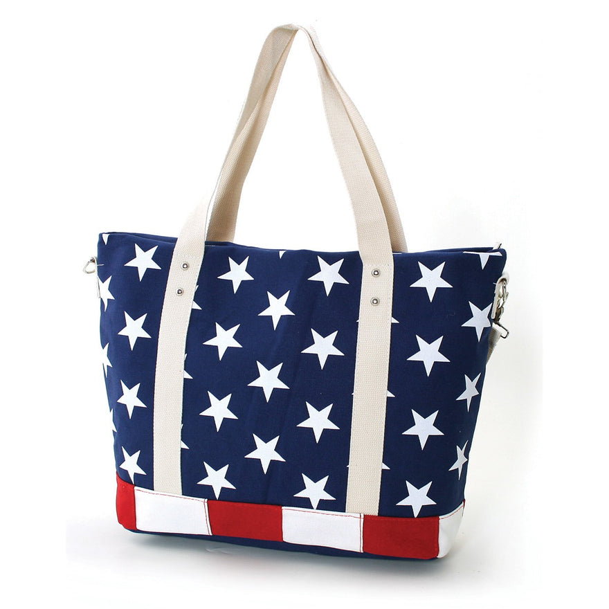 Stars And Stripes Usa Flag Canvas Tote Bag