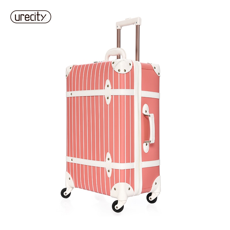 4 wheel suitcase pink