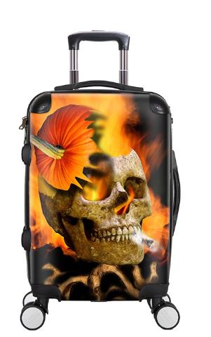 3d skull luggage