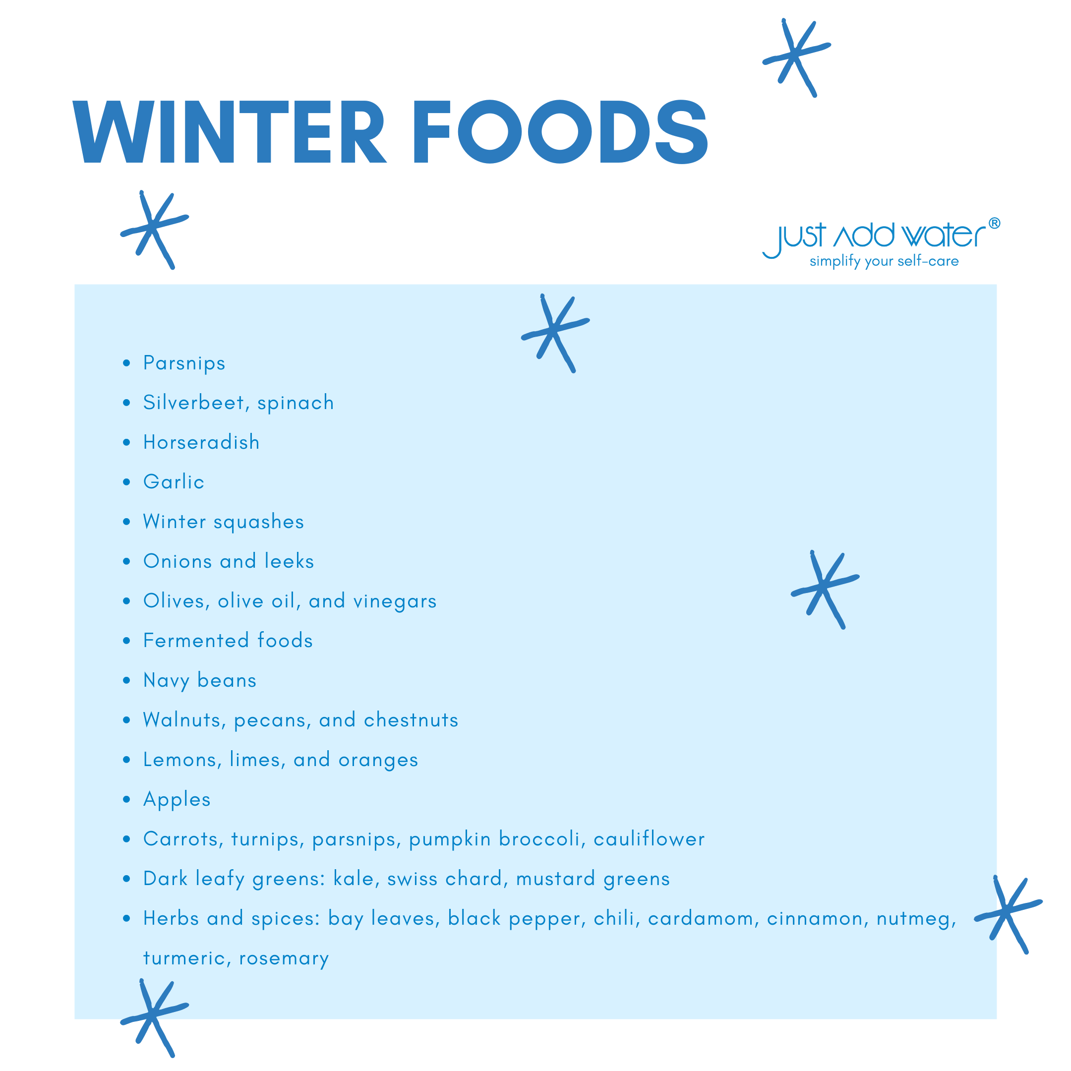 Seasonal Eating Winter Foods List
