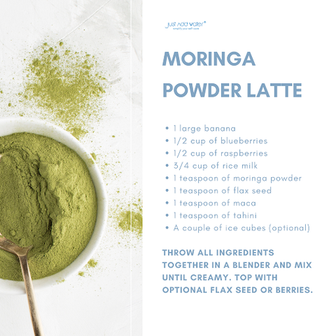Moringa powder latte