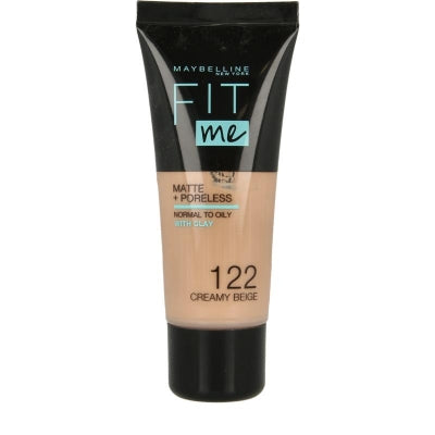 Maybelline Fit Me matte & poreless foundation 122 cream beige 1 Stuks