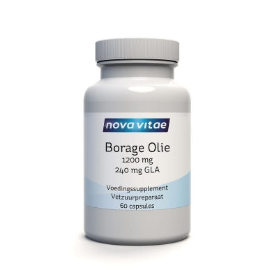 Nova Vitae Borage olie 1200 mg GLA 240 mg 60 Capsules