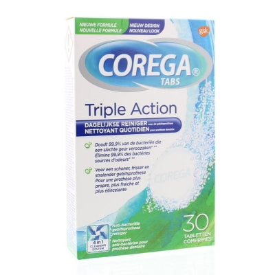 Corega Tabletten triple action 30 Stuks