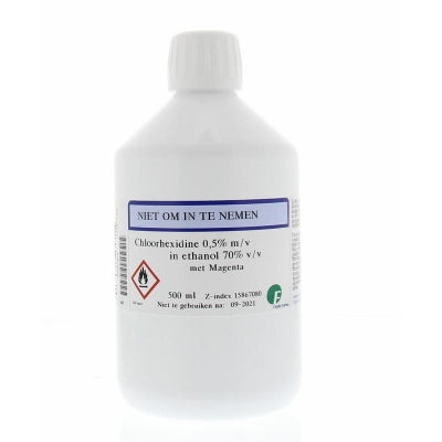 pint Torrent Grazen Chempropack Chloorhexidine 0.5% alcohol 70% magenta 500 ml | Vitamins.nl