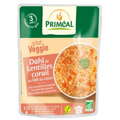 Primeal Rode dalh linzen met kokosmelk 250 Gram