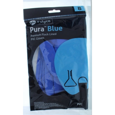 Pura Handschoen latexvrij blauw 8/M 1 Overig