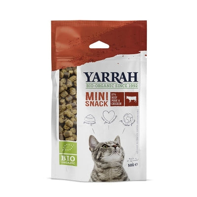 Yarrah Mini snack voor katten bio 50 Gram
