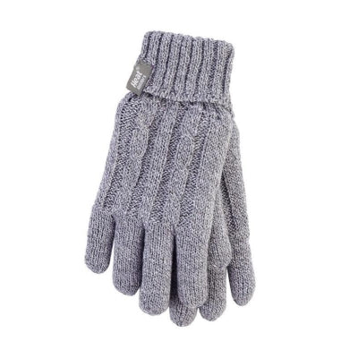 Heat Holders Ladies cable gloves maat S/M light grey 1 Overig